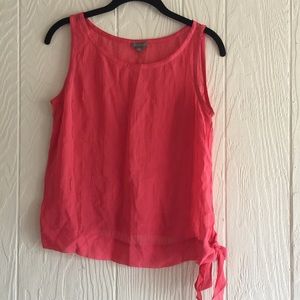 Ann Taylor Sheer Coral Tank Top Y2K